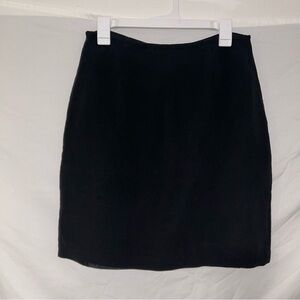 Vintage 100% Silk Josephine Chaus Classic Black Mini Skirt Office Capsule Staple